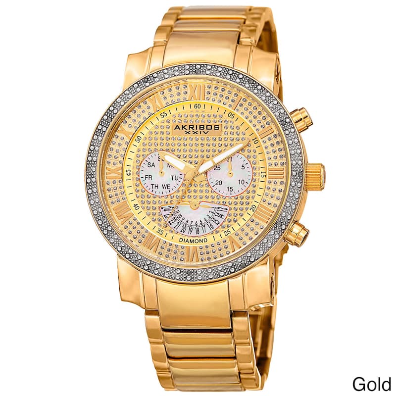 Akribos XXIV Men's Multifunction Stainless Steel Watch with Bracelet