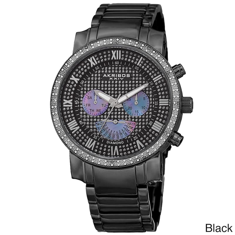 Akribos XXIV Men's Multifunction Stainless Steel Watch with Bracelet