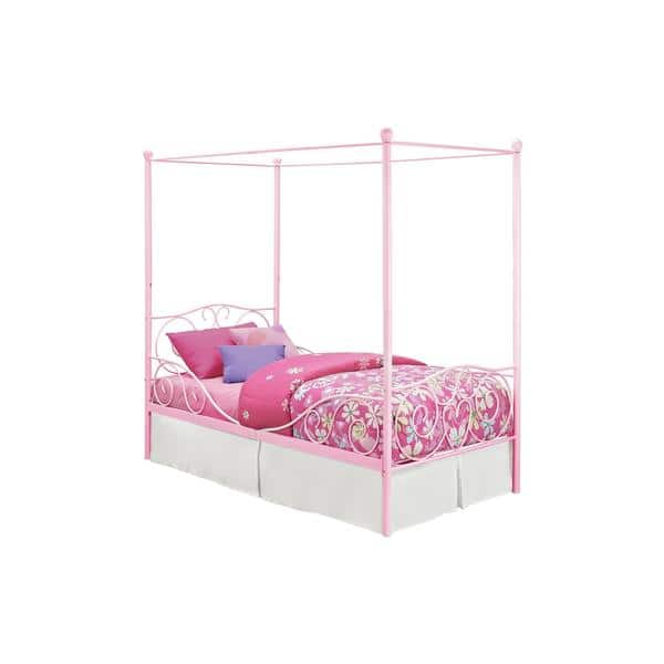 Avenue Green Carmi Pink Twin Metal Bed On Sale Overstock 20186967