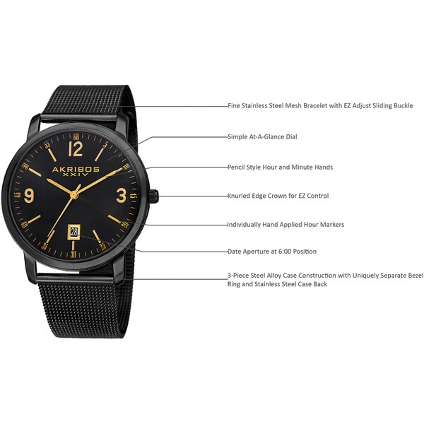 akribos xxiv men's swiss quartz