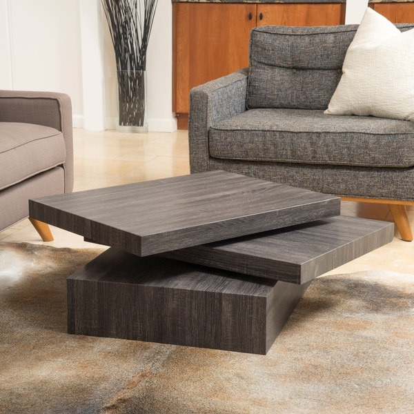 low level wooden coffee table