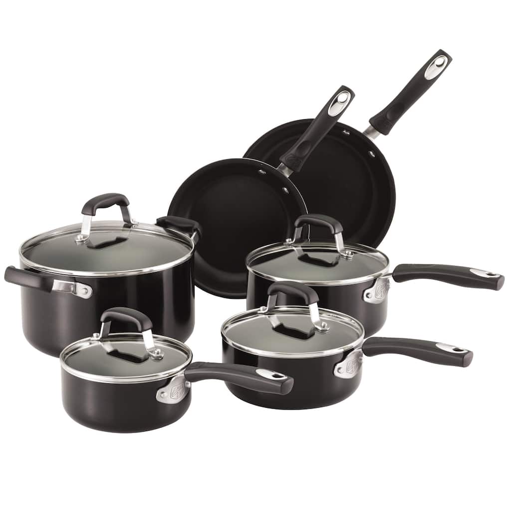 Guy Fieri Nonstick 10pc Cookware Set Black