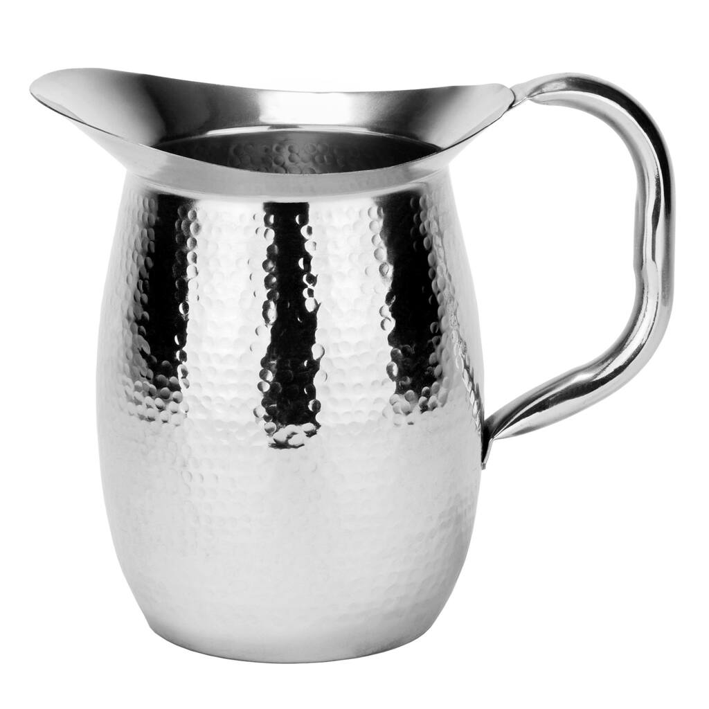 Hammered Double Walled 2-quart Stainless Steel Pitcher