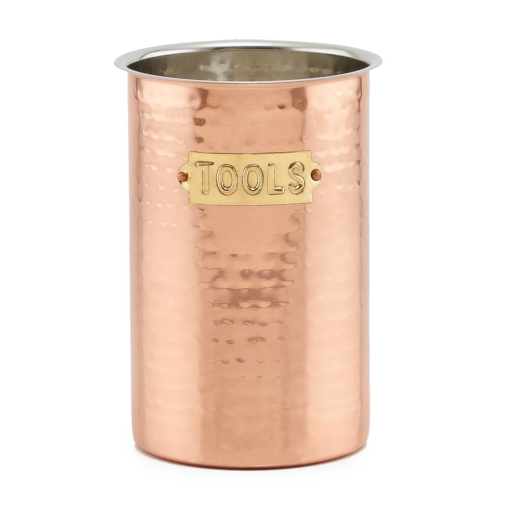 Hammered Decor Copper Tool Caddy
