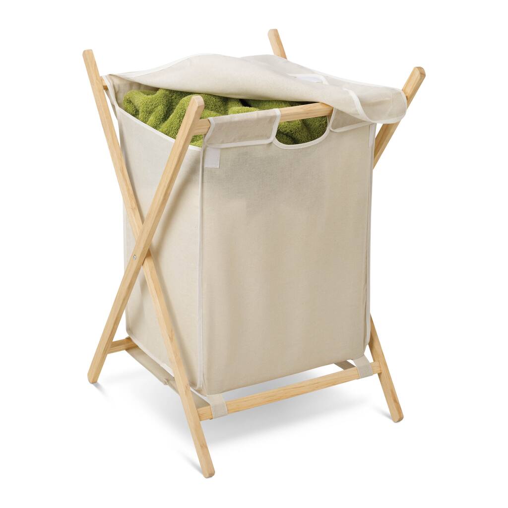 Honey Can Do Folding Wooden Hamper
