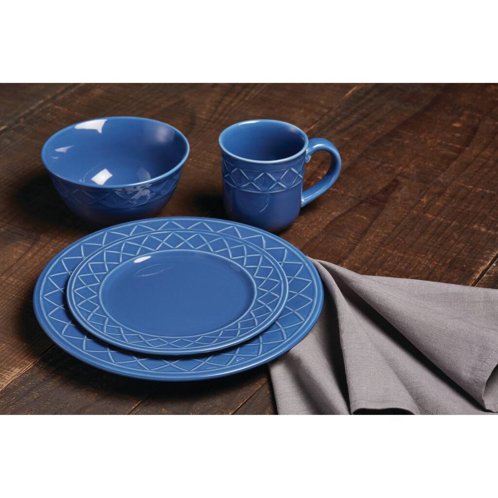 Paula Deen Dinnerware Savannah Trellis 16-Piece Stoneware Dinnerware Set