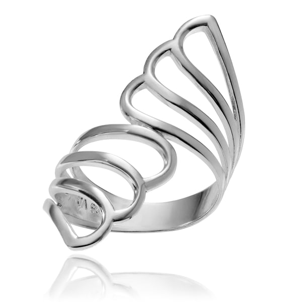 Journee Collection Sterling Silver Long Finger Wrap Ring   17627101