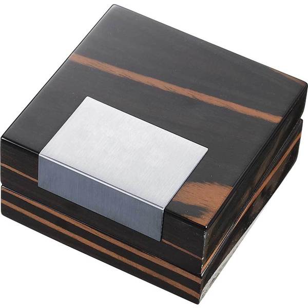 Visol Kadar Ebony Finish Jewelry Wooden Gift Box with Double Sided Pad