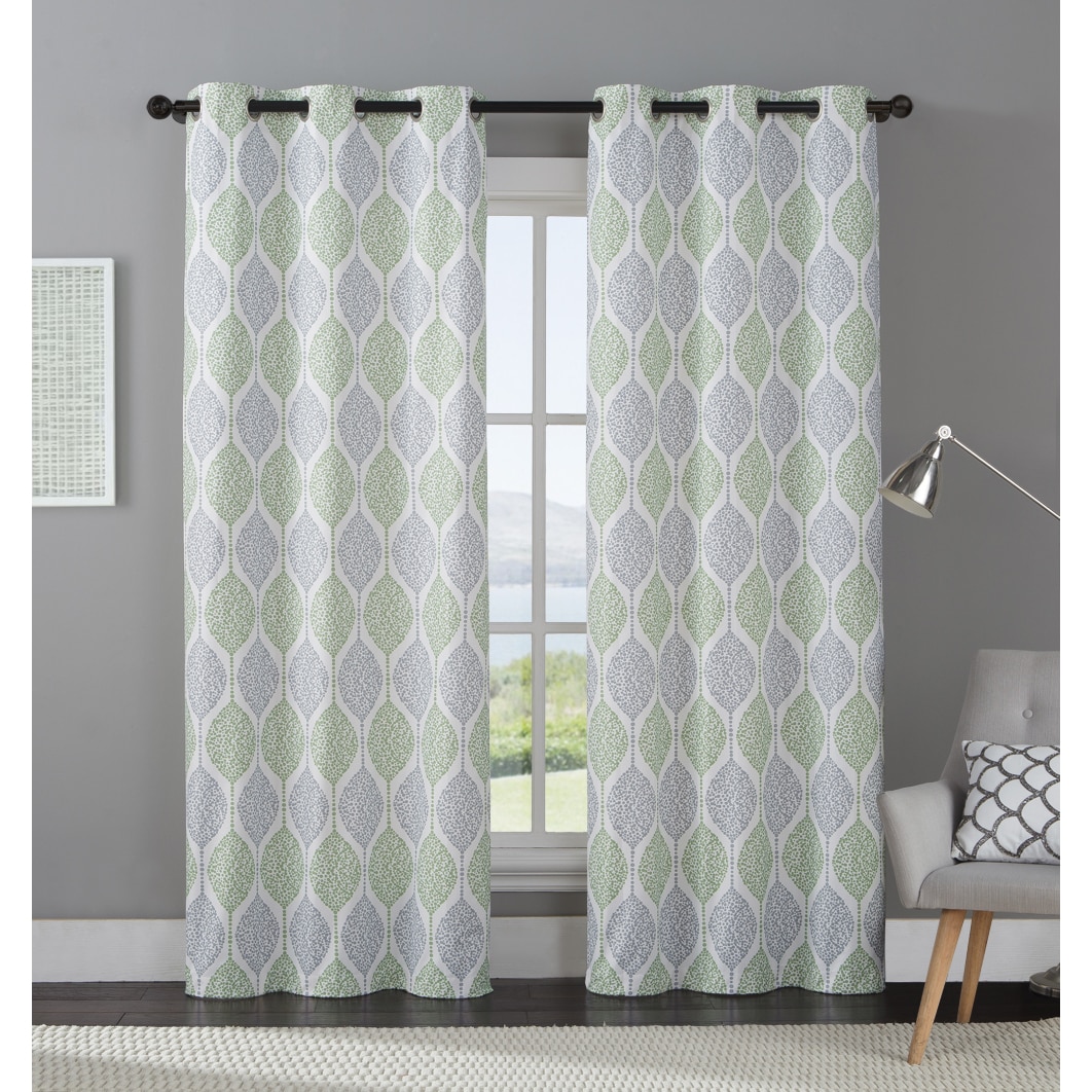 Vcny Organic Leaf Curtain Panel Pair 76 X 84 Vcny Organic Leaf Curtain Panel Pair