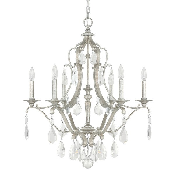 shop capital lighting blakely collection 6 light antique 5 light chandelier pewter