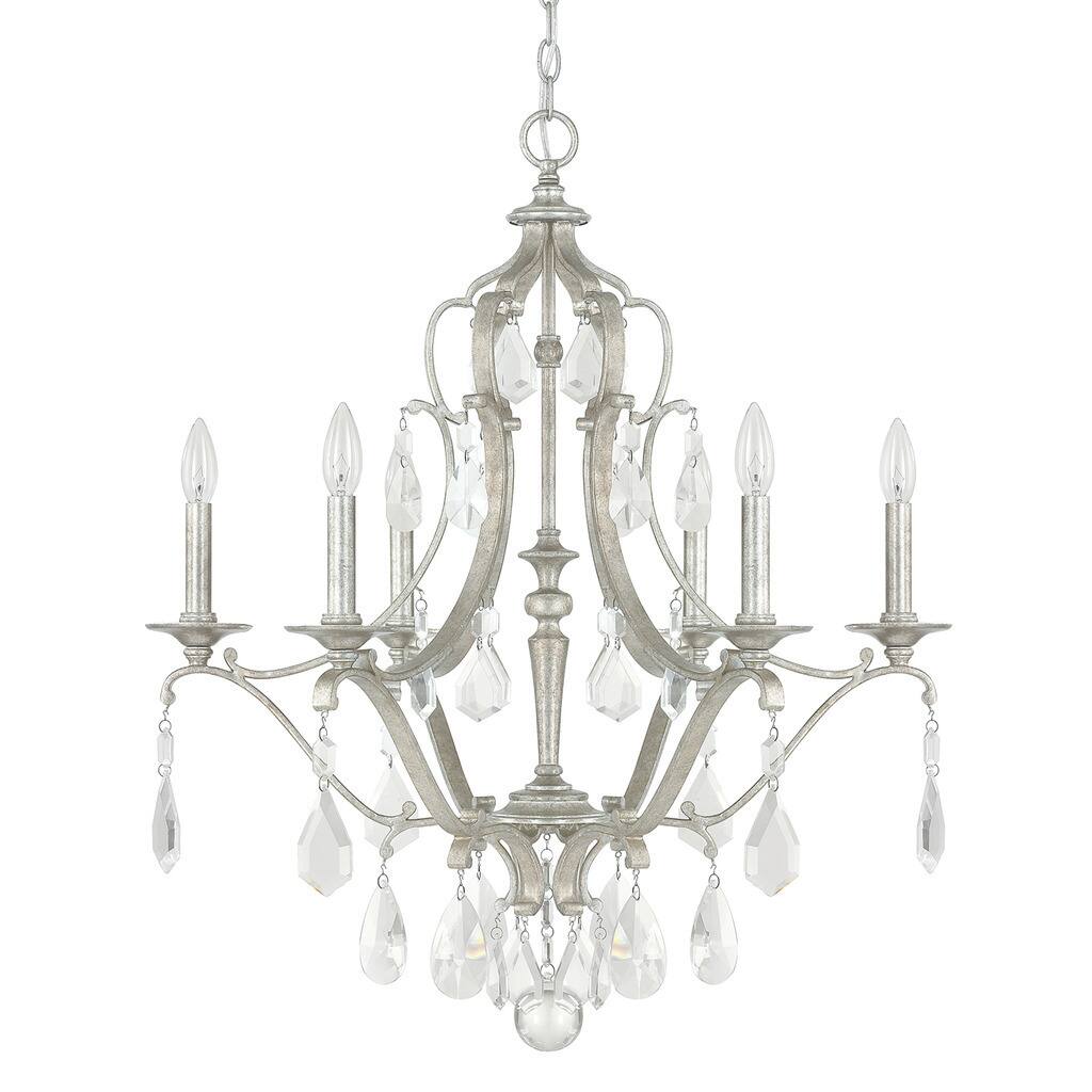 Blakely 6-light Antique Silver Chandelier