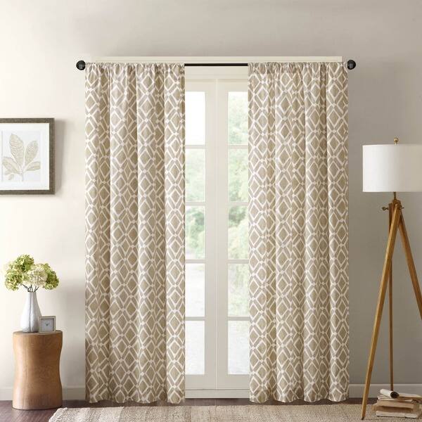 Shop Madison Park Ella Curtain Panel Pair With Tiebacks Free