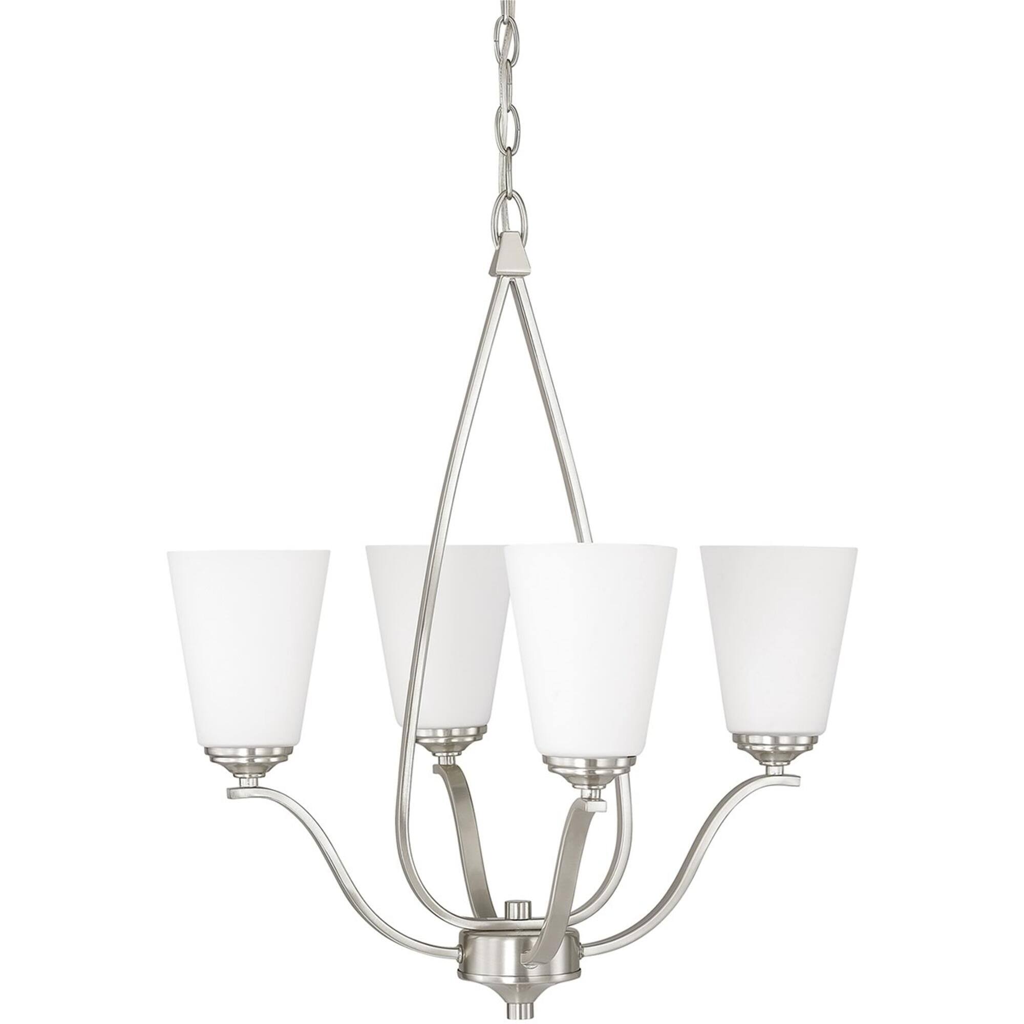 Braxton 4-light Brushed Nickel Chandelier - Brushed Nickel - Chandeliers For Bedrooms by Overstock.com