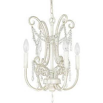 Traditional 4-light French White Mini Chandelier - Chandeliers For Bedrooms by Overstock.com