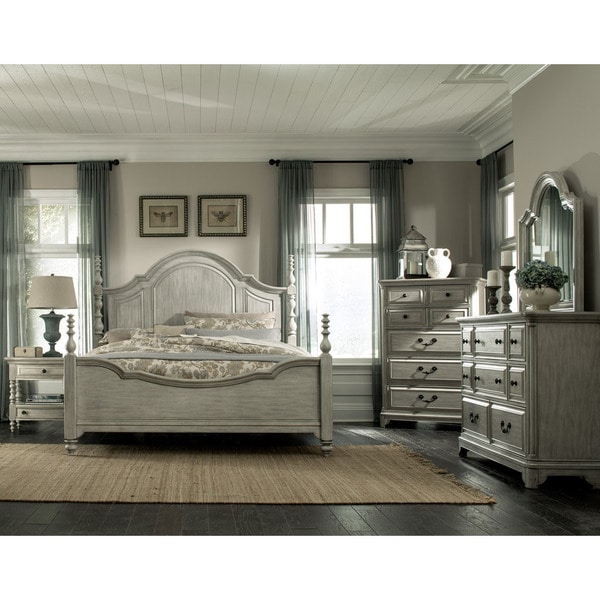 Magnussen B3341 Windsor Lane White Finish Wood Complete Poster Bed