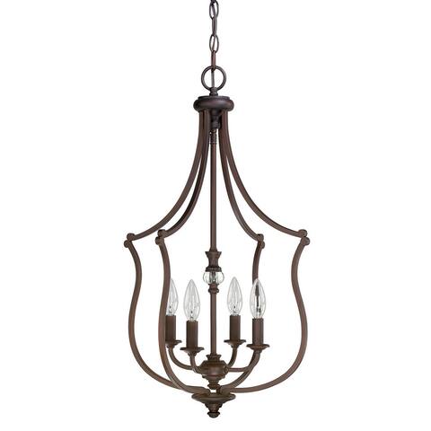 Leigh 4-light Burnished Bronze Foyer Fixture