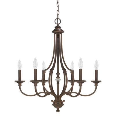 Leigh 6-light Burnished Bronze Chandelier