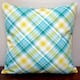 Artisan Pillows Indoor 20-inch Notting Hill Plaid Tartan Pink or Aquamarine 20-inch Throw Pillow Cover