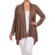 preview thumbnail 13 of 25, MOA Collection Women's Solid Color Open Front Cardigan