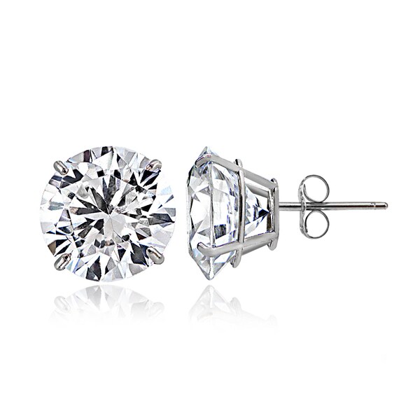 Icz Stonez 14k Gold 6mm 1.5ct TGW Round Cubic Zirconia Stud Earrings