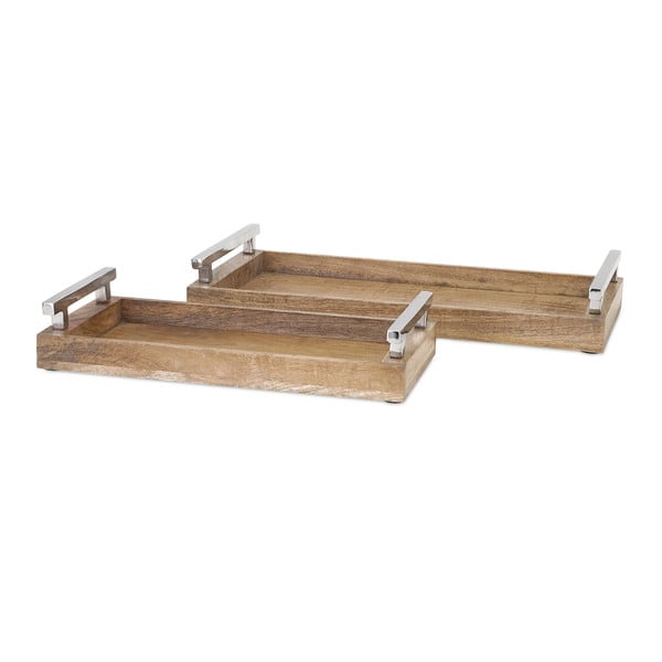 Marnie Wood Trays (Set of 2) Overstock 10549434