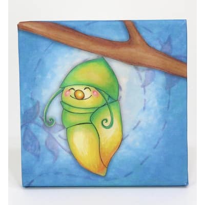 Growing Kids Caterpillar to Butterfly Series Canvas Wall Art - Cocoon - Blue