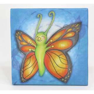 Growing Kids Caterpillar to Butterfly Series Canvas Wall Art - Butterfly - Blue