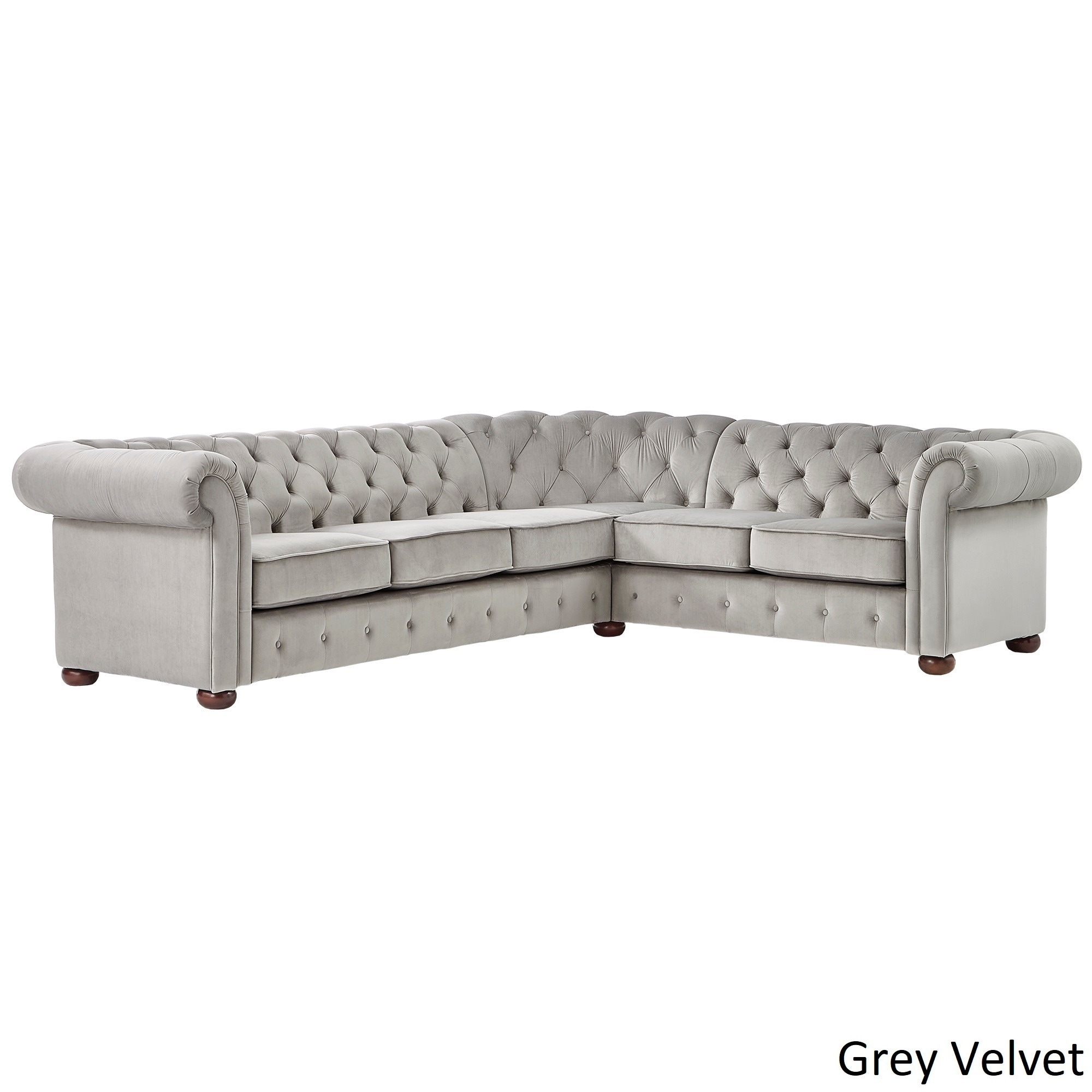 Knightsbridge Tufted Scroll Arm Chesterfield 6 Seat L Shaped Knightsbridge Tufted Scroll Arm