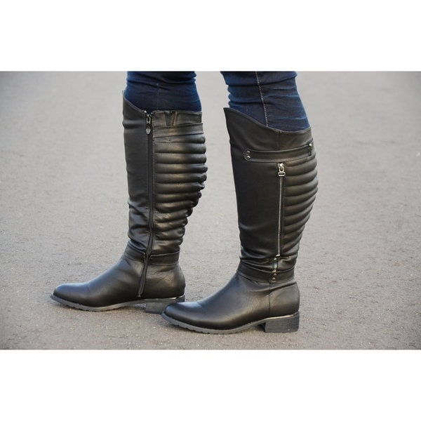 womens fashion boots wide calf