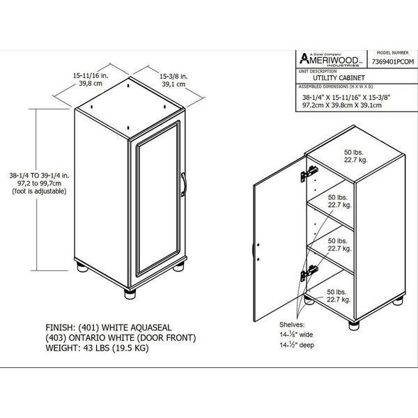 Shop Systembuild White Kendall 16 Inch Stackable Storage Cabinet