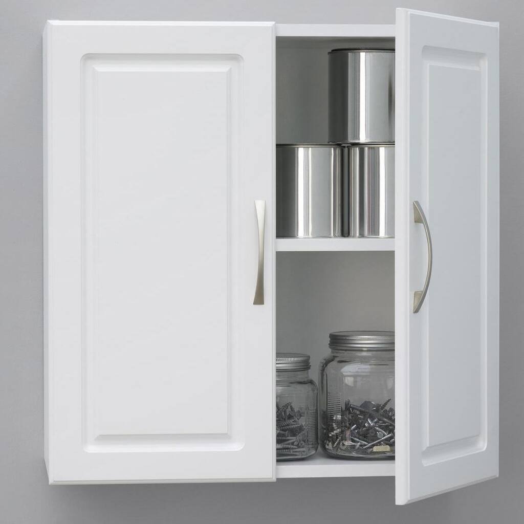 Systembuild Evolution White Kendall 24-inch Wall Storage Cabinet