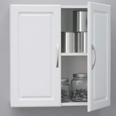 Systembuild Evolution White Kendall 24-inch Wall Storage Cabinet