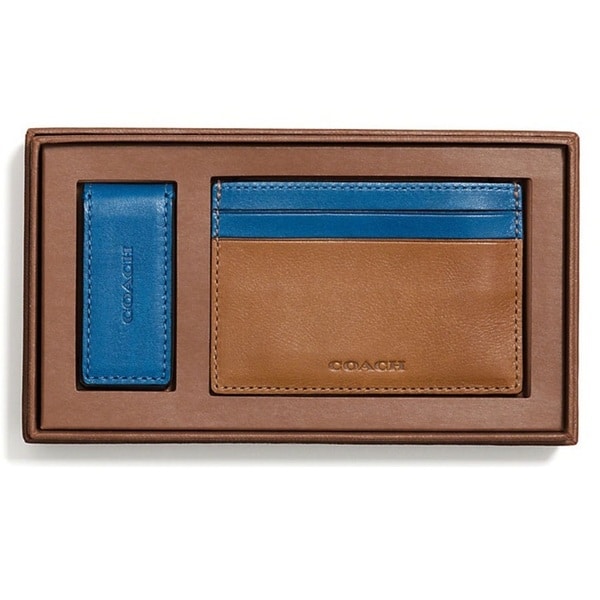 Shop Coach Men&#39;s Crossgrain Card Case/Money Clip - Overstock - 10553810