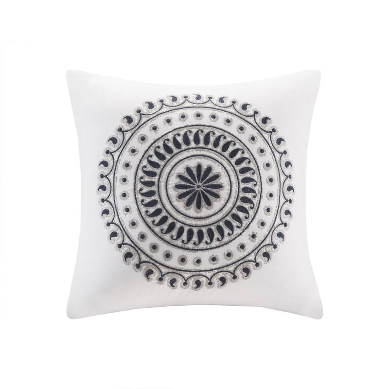 INK+IVY Fleur Embroidered Square Pillow
