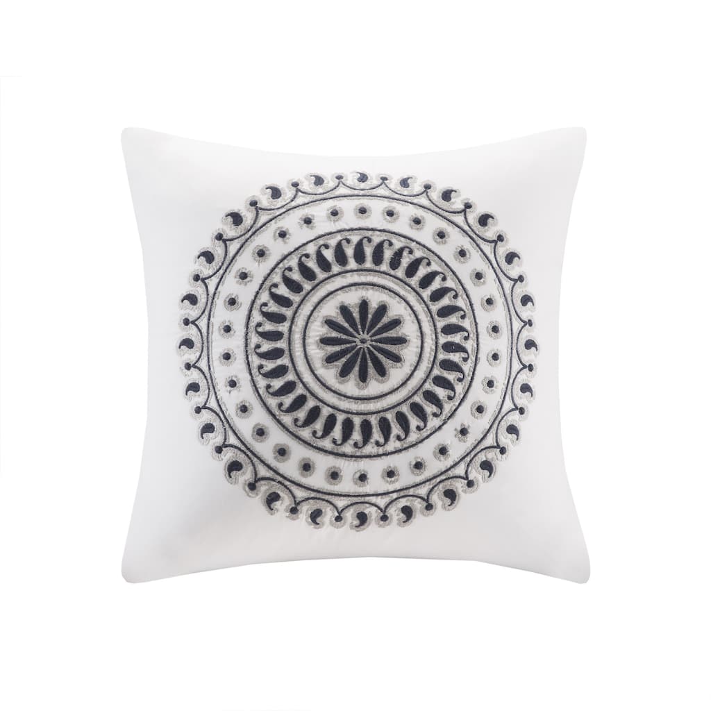 INK+IVY Fleur Embroidered Square Pillow