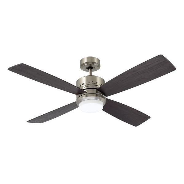 Emerson Highrise 50 Inch Modern Brushed Steel Ceiling Fan With Emerson Highrise 50 Inch Modern Brushed Steel Ceiling Fan With Reversible Blades Silver