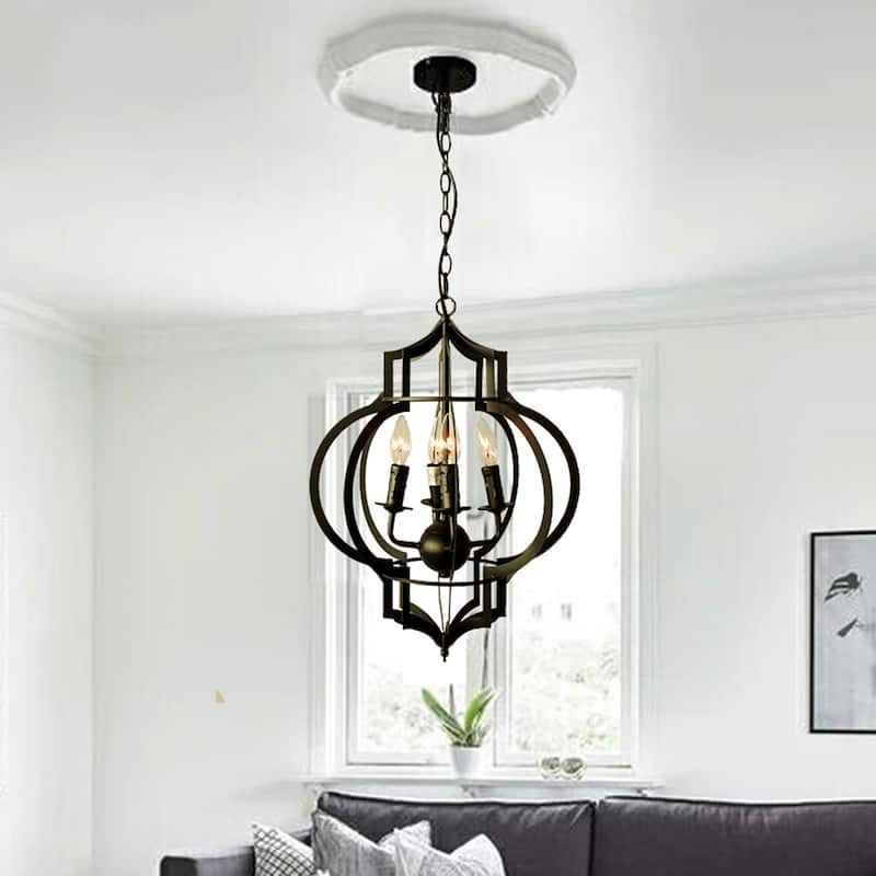 Addison 4-light Black-finished 17-inch Chandelier