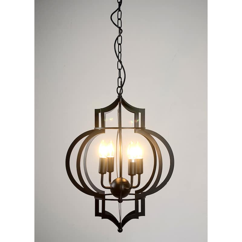 Addison 4-light Black-finished 17-inch Chandelier