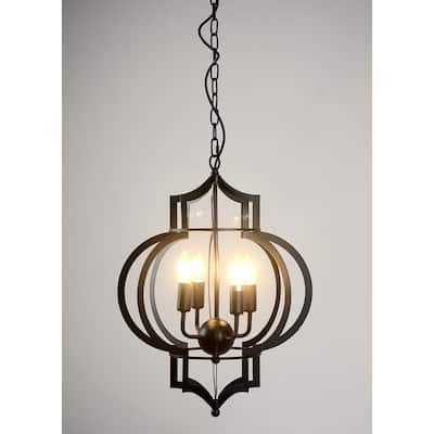 Addison 4-light Black-finished 17-inch Chandelier