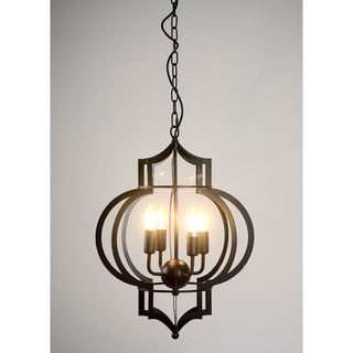 Addison 4-light Black-finished 17-inch Chandelier with Bulbs (Black Contemporary Chandelier) - Chandeliers For Bedrooms by Overstock.com