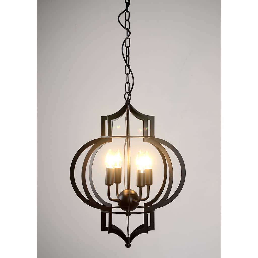 Addison 4-light Black-finished 17-inch Chandelier