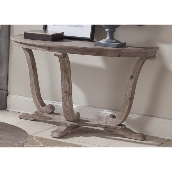 Greystone Mill Stone Washed Half Moon Sofa Table