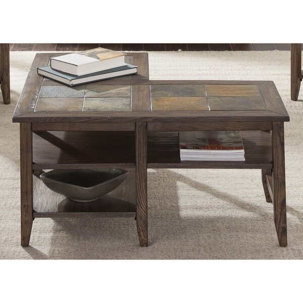Liberty Brookstone Weathered Oak And Wire Brush L Shaped Tail Liberty Brookstone Weathered Oak And Wire Brush L Shaped Tail Table