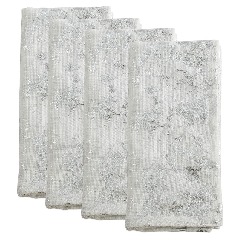 Abstract Brushed Foil Design Napkin (Set of 4)