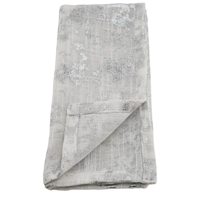 Abstract Brushed Foil Design Napkin (Set of 4)