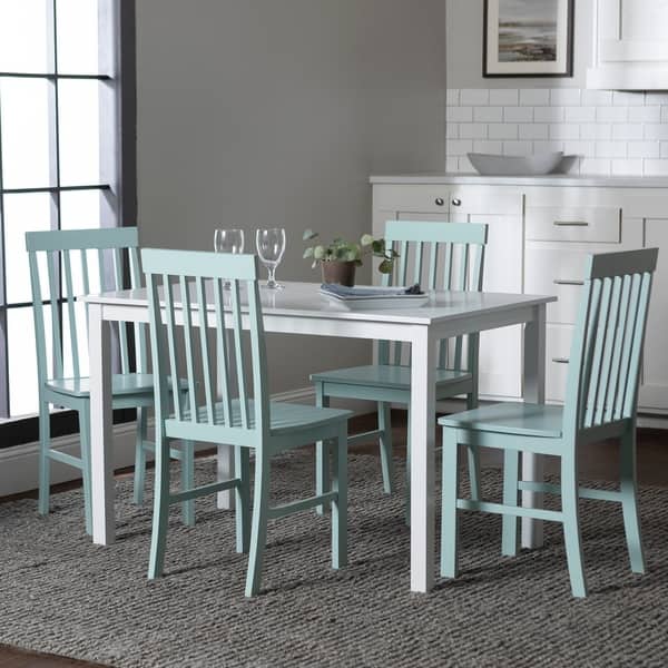 Porch & Den Pompton White and Sage Green 5-piece Dining Set. Opens flyout.