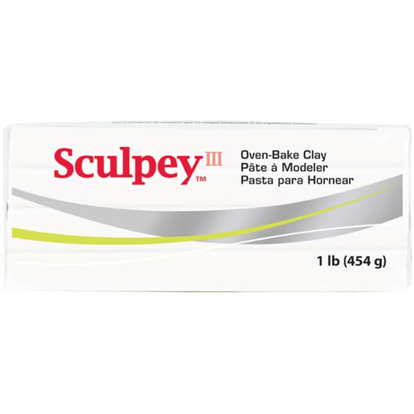 Sculpey III White Polymer Oven bake Crafting Clay (Eight Ounces)