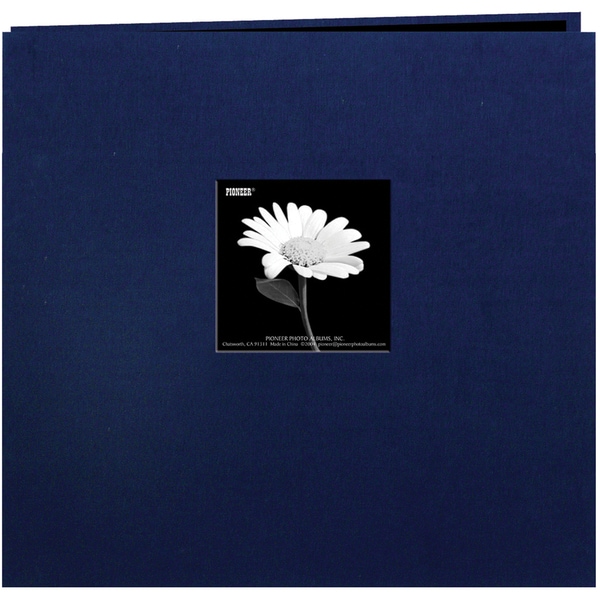 Book Cloth Cover Post Bound Album 8inX8inRegal Navy