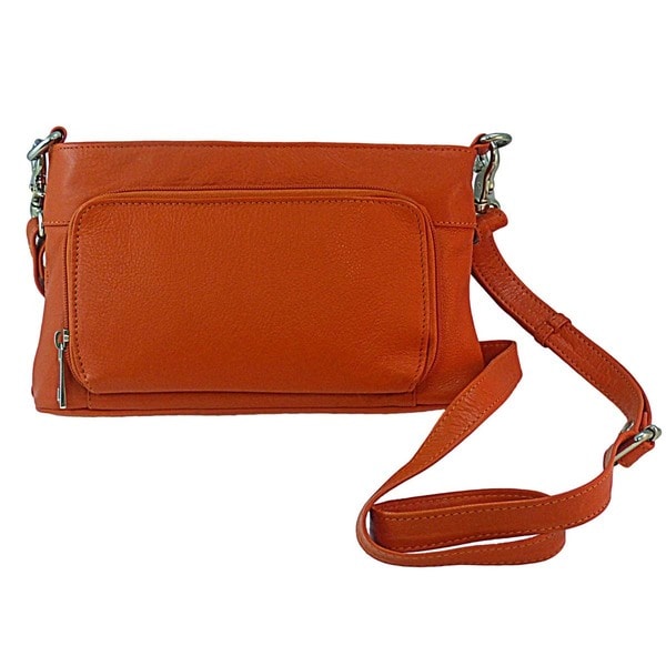 Pielino Leather Multi-Pocket Organizer Small Crossbody Bag - Free Shipping Today - Overstock ...