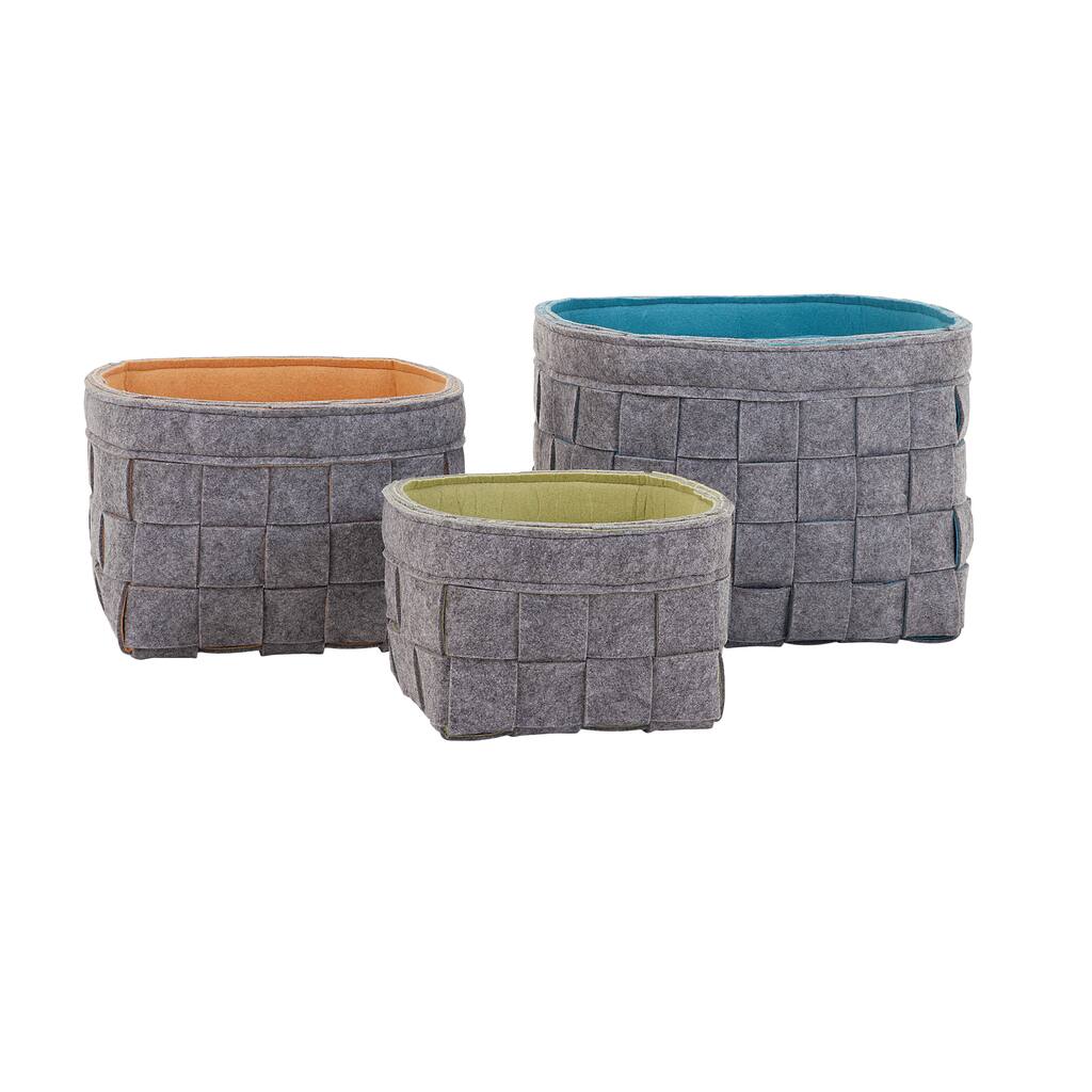 Meagan Felt Baskets (Set of 3)